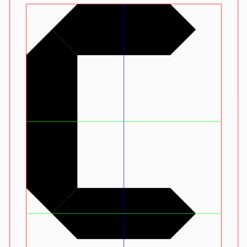Middle horizontal segment preview