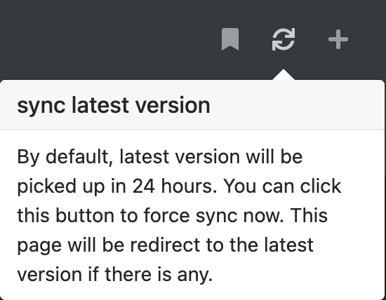 Refreshing the javadoc.io page